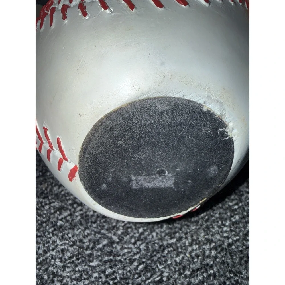 Howard Miller Polystone‎ Baseball Shaped Table Clock #645-458 Needs Battery
